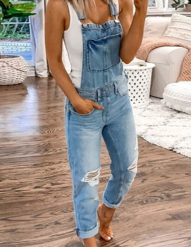 Valenzora | Damen-Latzhose aus Denim für den Sommer