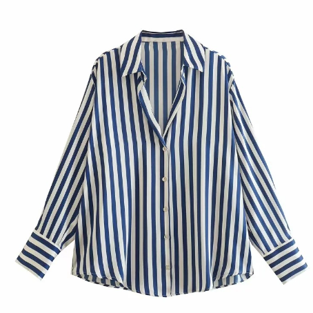 Valenzora | Striped silk shirt