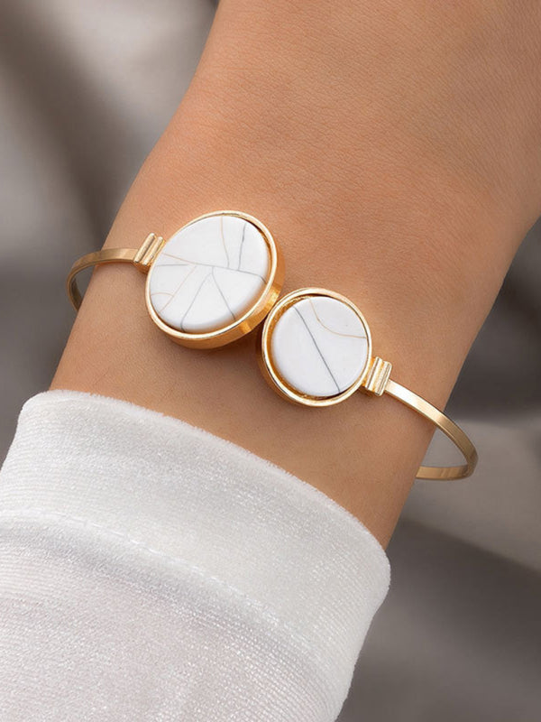 Valenzora | Inset Open Fünfteiliges Armband Geometrisches Liebesdreieck-Armband-Set