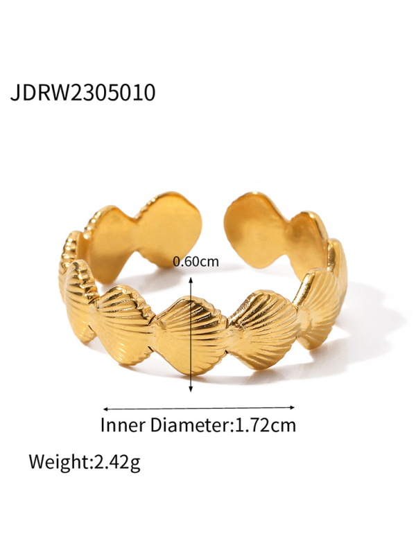 Valenzora | New beach style ocean element shell starfish ring