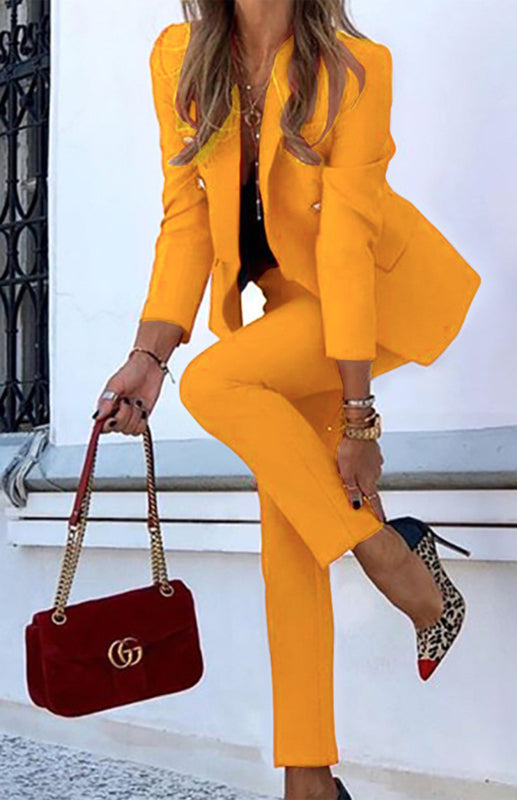 Valenzora | New solid color fashion two-piece suit