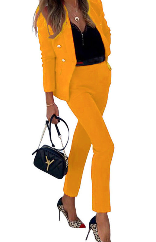 Valenzora | New solid color fashion two-piece suit