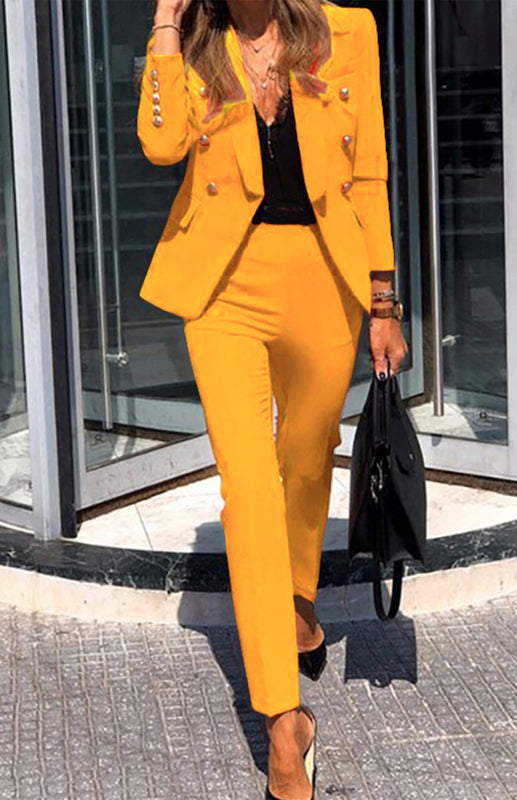 Valenzora | New solid color fashion two-piece suit