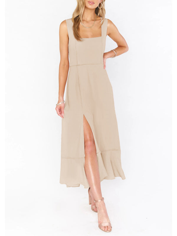 Valenzora | Women's Elegant and Fashionable Pendulum Slit Dress with French High-End Feeling