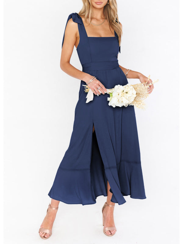 Valenzora | Women's Elegant and Fashionable Pendulum Slit Dress with French High-End Feeling