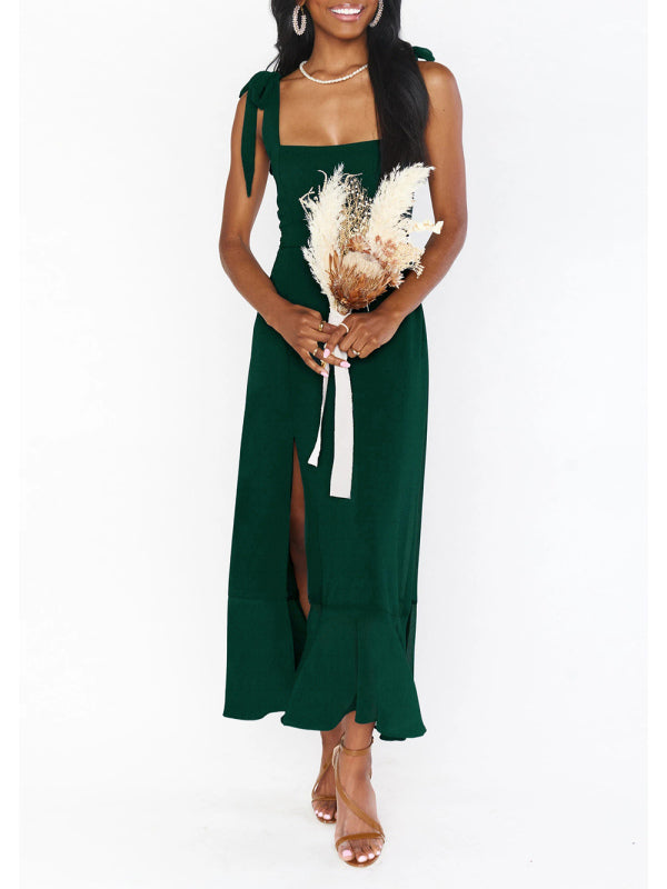 Valenzora | Women's Elegant and Fashionable Pendulum Slit Dress with French High-End Feeling