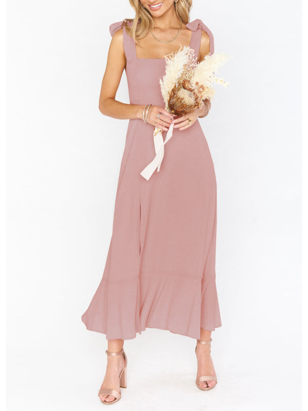 Valenzora | Women's Elegant and Fashionable Pendulum Slit Dress with French High-End Feeling