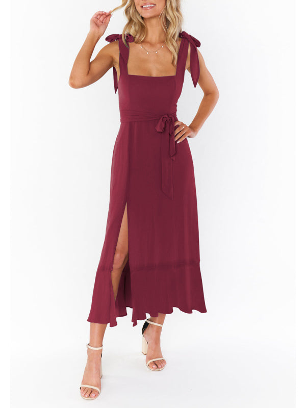 Valenzora | Women's Elegant and Fashionable Pendulum Slit Dress with French High-End Feeling
