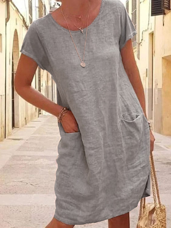 Valenzora | Linen dress with pockets
