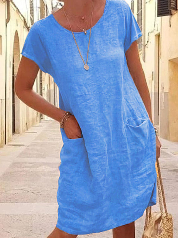 Valenzora | Linen dress with pockets