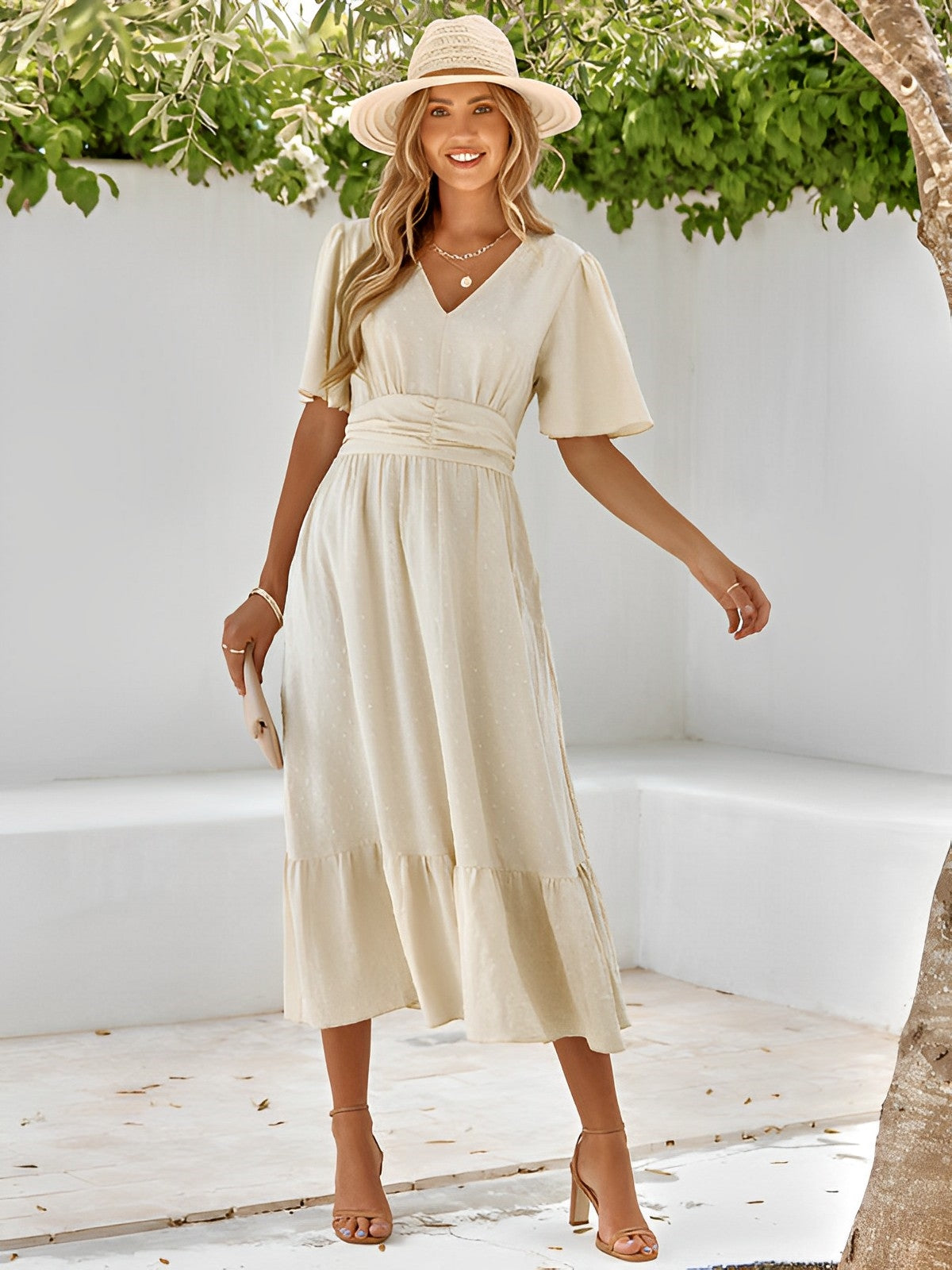Valenzora | Maxikleid mit Gürtel für Damen