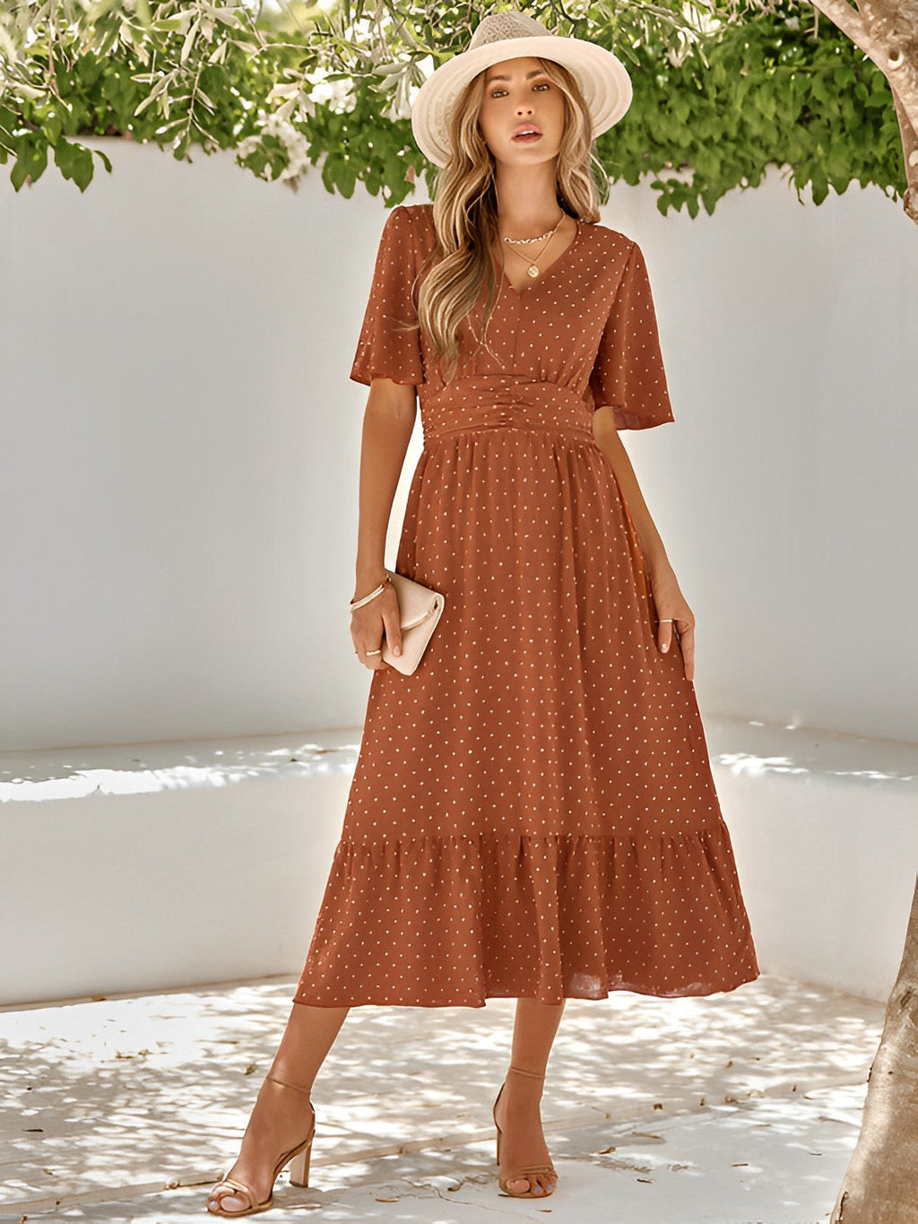 Valenzora | Maxikleid mit Gürtel für Damen