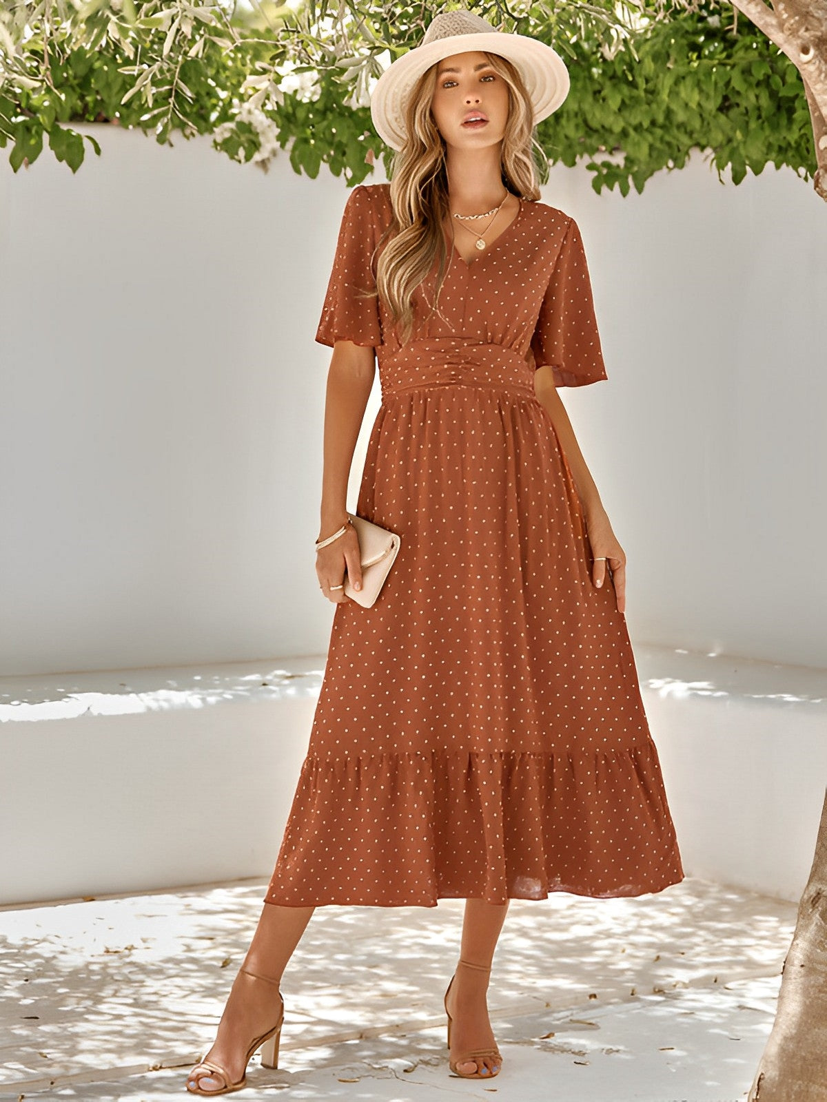 Valenzora | Maxikleid mit Gürtel für Damen