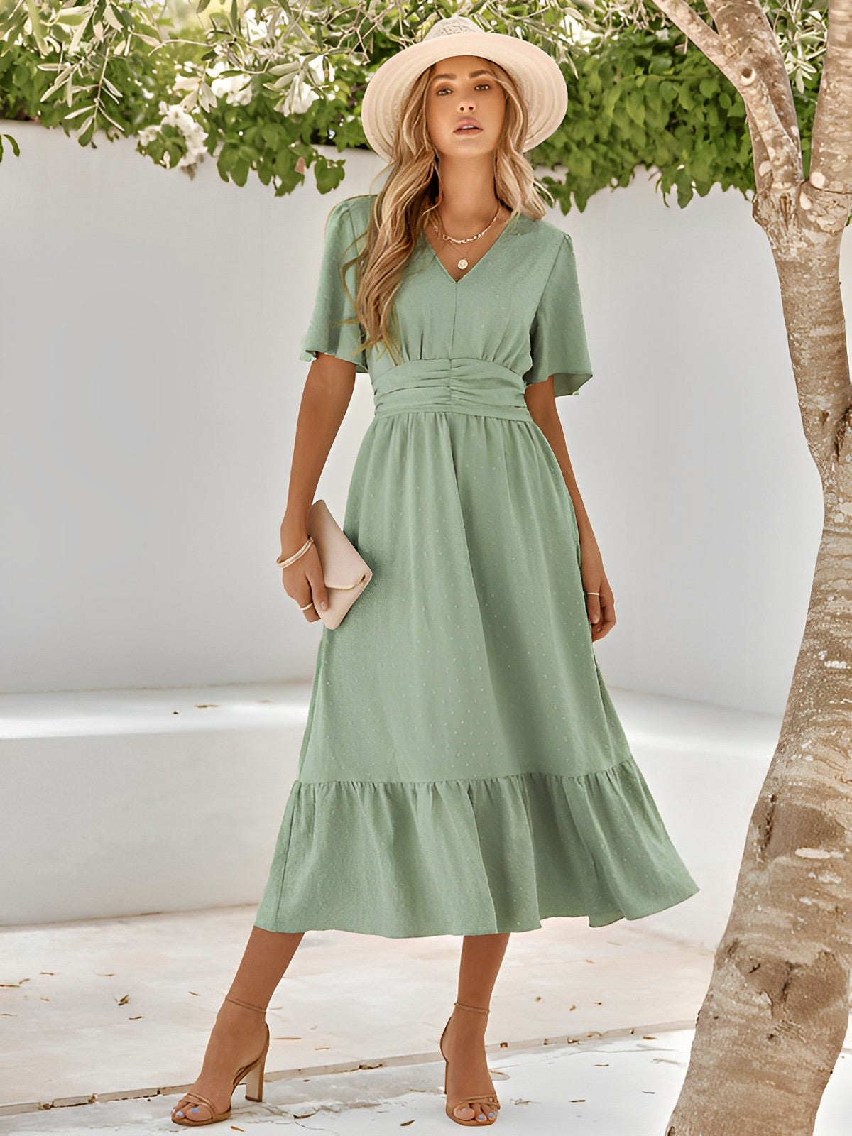 Valenzora | Maxikleid mit Gürtel für Damen