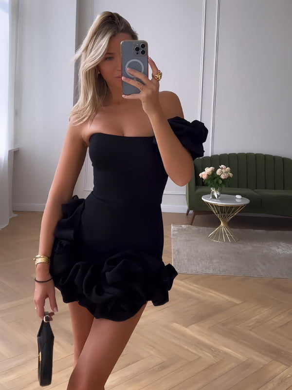 Valenzora | One-shoulder mini dress