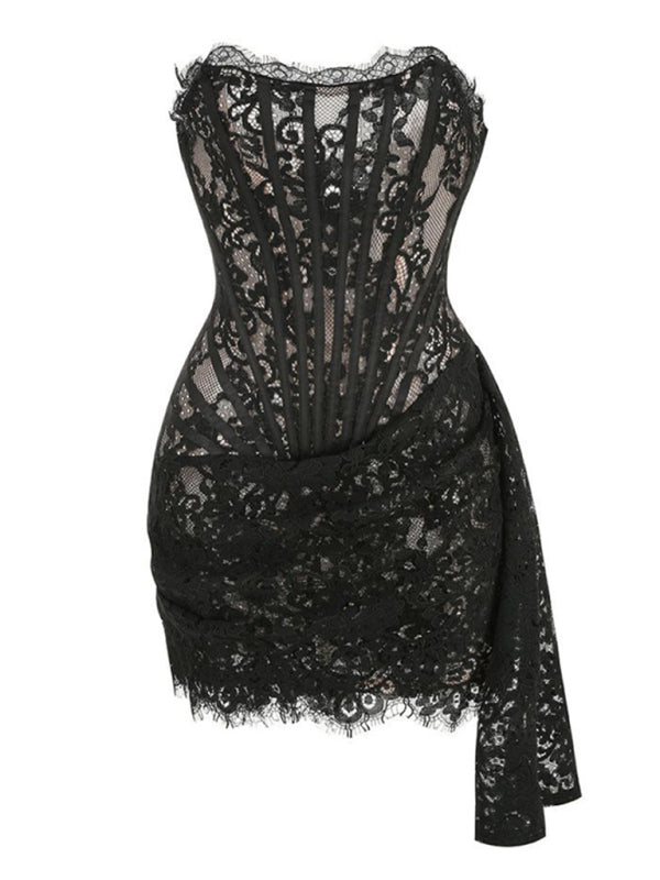 Valenzora | Elegance lace corset mini dress