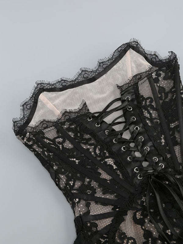 Valenzora | Elegance lace corset mini dress