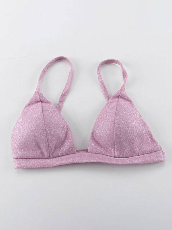 Valenzora | Neues Camisole, schmale High-Waist-Hose, sexy Pailletten-Jackenanzug-Set (Dreiteiler)
