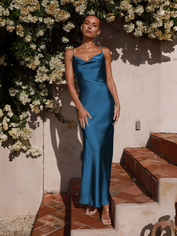Valenzora | Damen Hosenträger, tief geschnittenes V-Ausschnitt Slim Fashion Kleid
