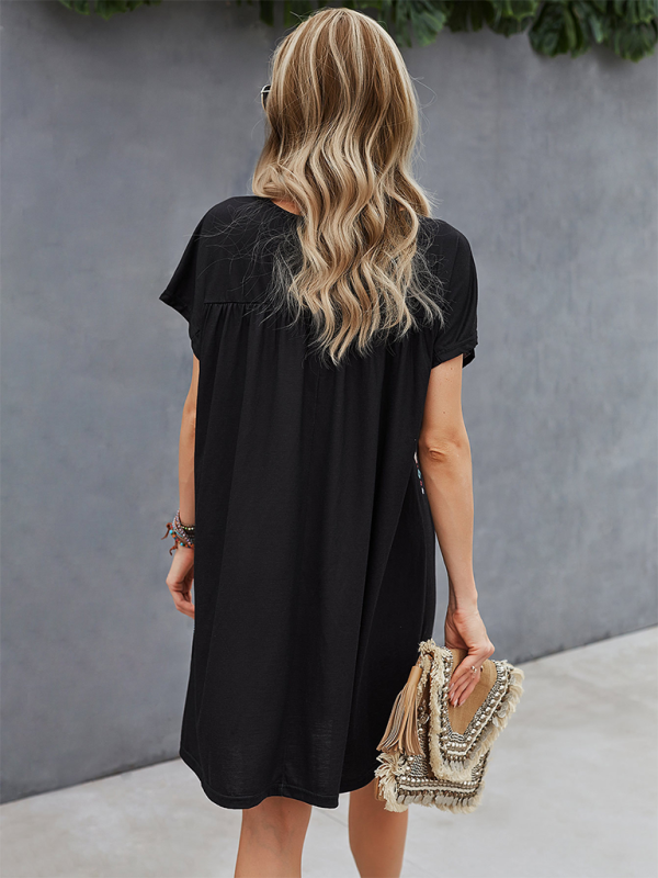 Valenzora | New casual holiday loose short dress