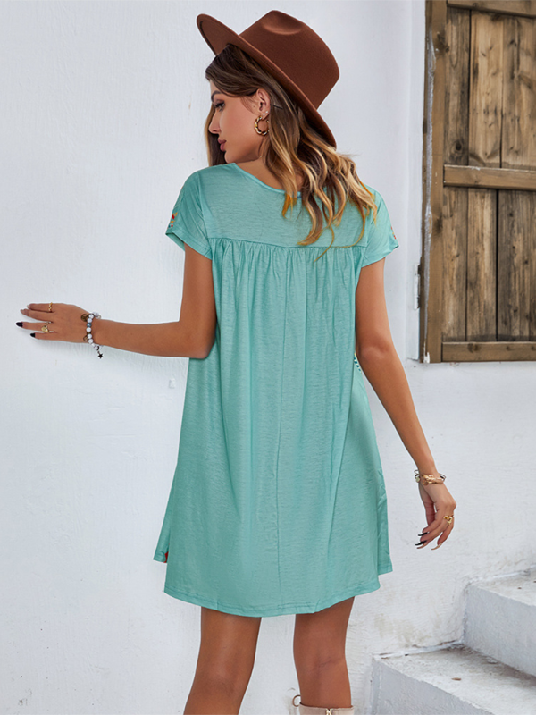 Valenzora | New casual holiday loose short dress