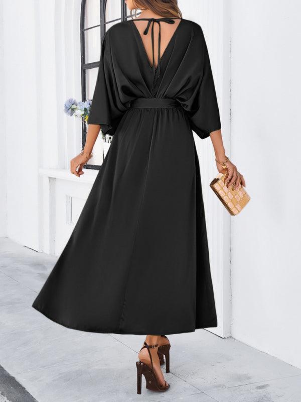 Valenzora | Elegantes Damen-V-Ausschnitt-Kleid in lockerer Passform