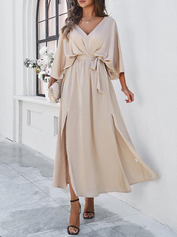 Valenzora | Elegantes Damen-V-Ausschnitt-Kleid in lockerer Passform