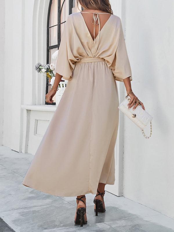 Valenzora | Elegantes Damen-V-Ausschnitt-Kleid in lockerer Passform