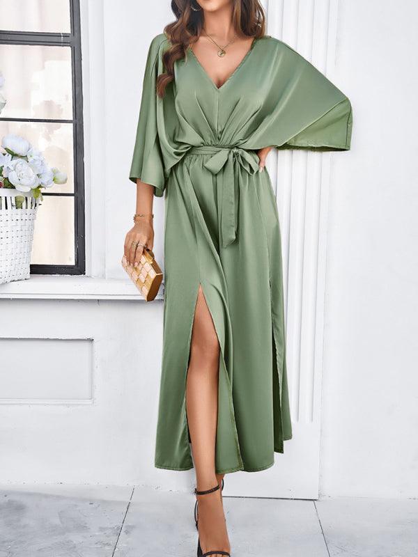 Valenzora | Elegantes Damen-V-Ausschnitt-Kleid in lockerer Passform