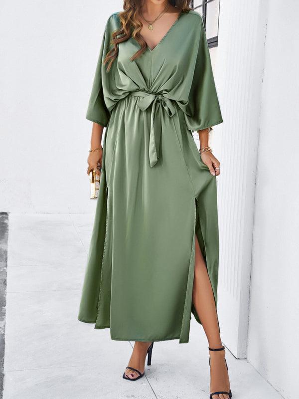 Valenzora | Elegantes Damen-V-Ausschnitt-Kleid in lockerer Passform