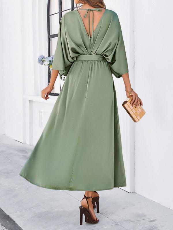 Valenzora | Elegantes Damen-V-Ausschnitt-Kleid in lockerer Passform