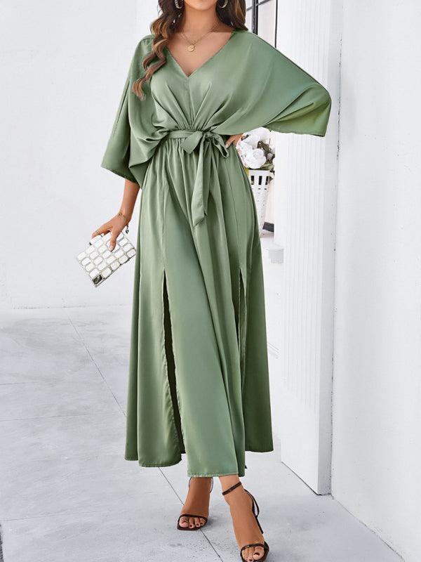 Valenzora | Elegantes Damen-V-Ausschnitt-Kleid in lockerer Passform