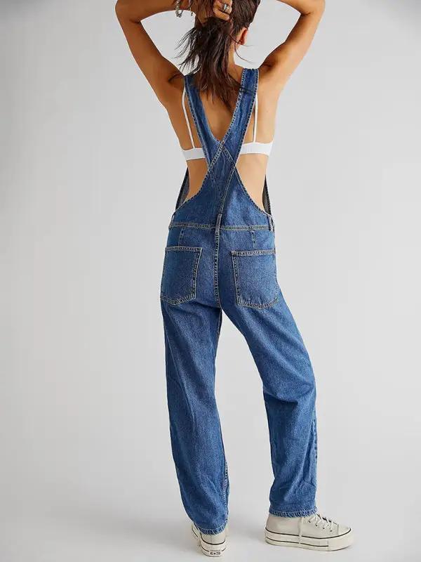 Valenzora | Neuer Stil Overall, lässige, weite Jeans-Latzhose
