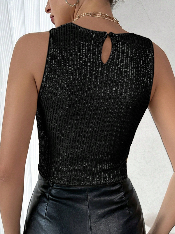 Valenzora | New glittery solid color casual vest