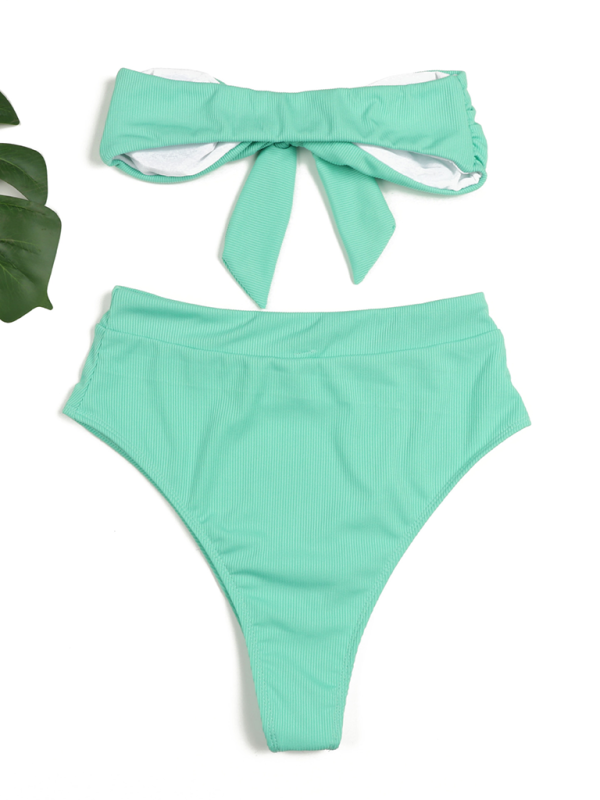 Valenzora | Women's High-Waisted Bikini Tube Top Swimsuit