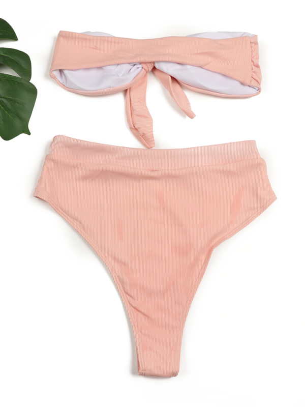 Valenzora | Women's High-Waisted Bikini Tube Top Swimsuit