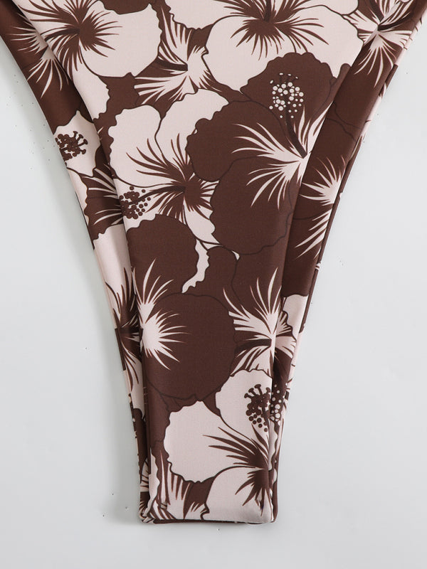Valenzora | Floral pattern halterneck bikini