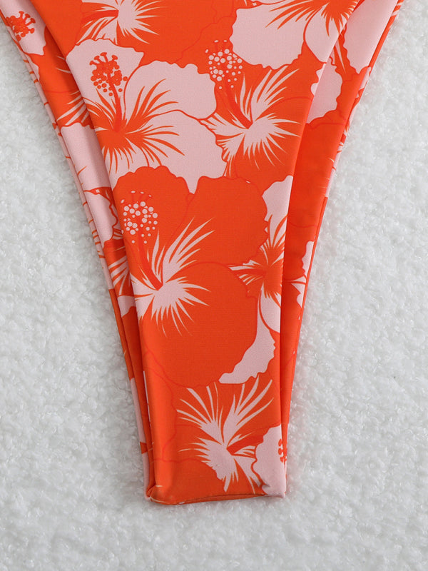 Valenzora | Floral pattern halterneck bikini