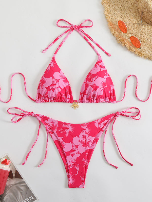 Valenzora | Neckholder-Bikini mit Blumenmuster