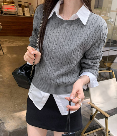 Valenzora | Strickpullover mit Rundhalsausschnitt