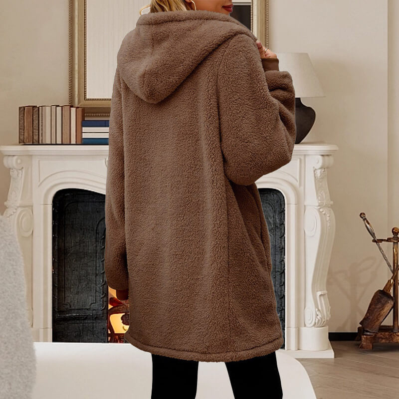 Valenzora | Soft Fleece Winter Jacket for Women with Hood