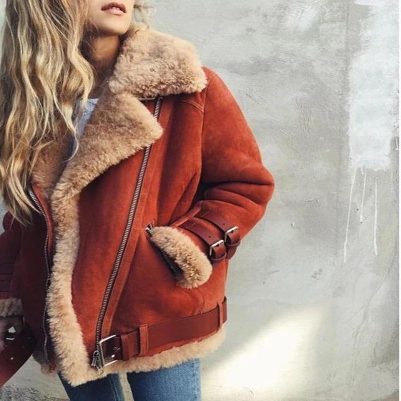 Valenzora | Oversized shearling jacket