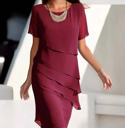 Valenzora | Ärmelloses, schlichtes Mini-Kleid in Marineblau
