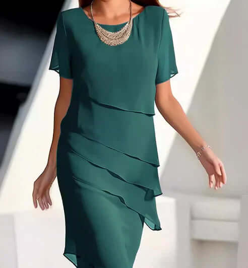Valenzora | Ärmelloses, schlichtes Mini-Kleid in Marineblau