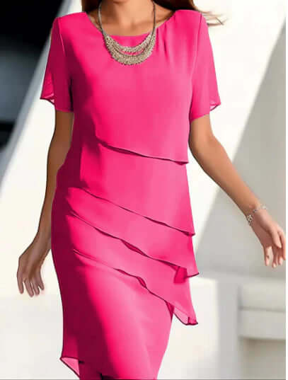 Valenzora | Ärmelloses, schlichtes Mini-Kleid in Marineblau