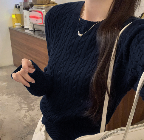 Valenzora | Strickpullover mit Rundhalsausschnitt