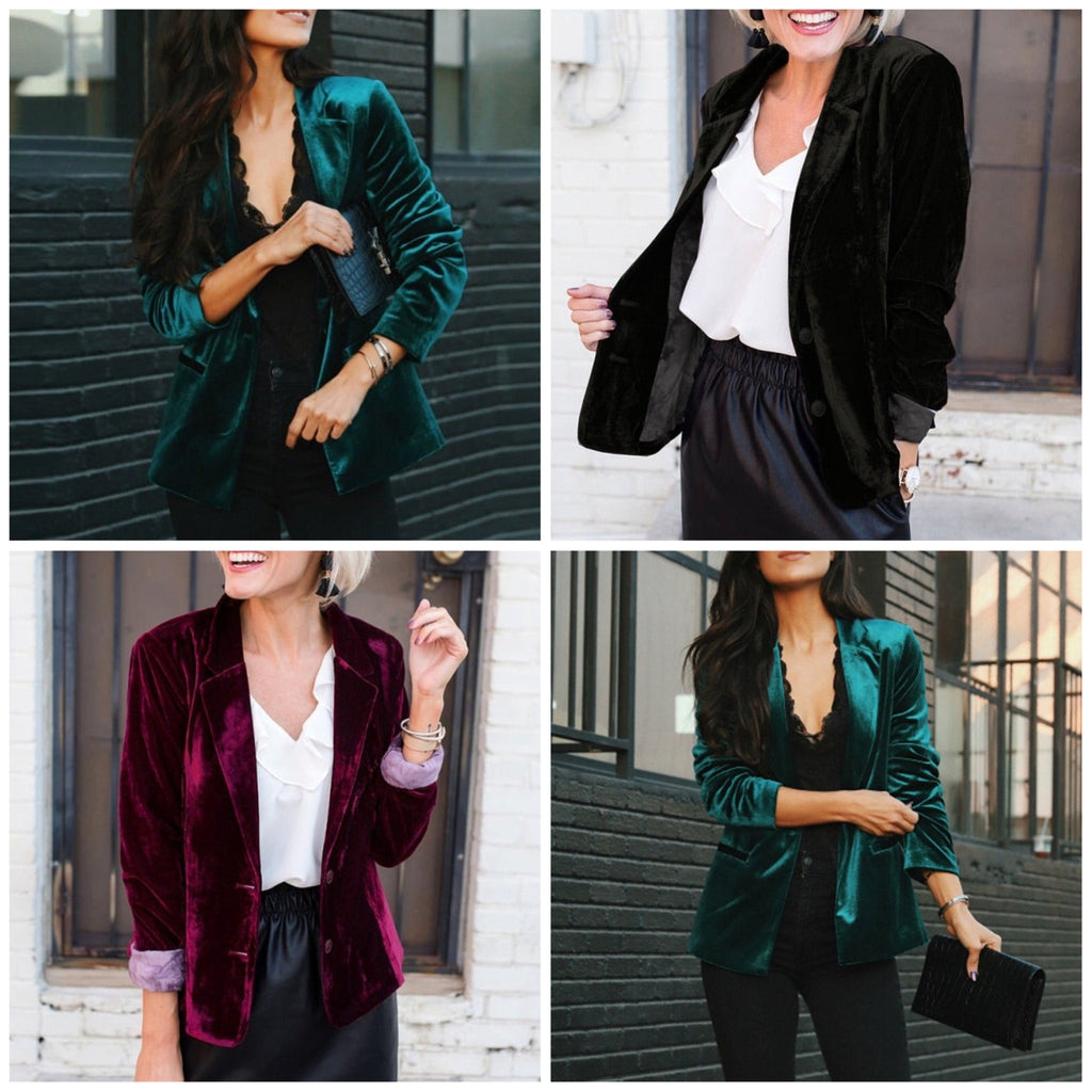 Valenzora | Elegant velvet blazer
