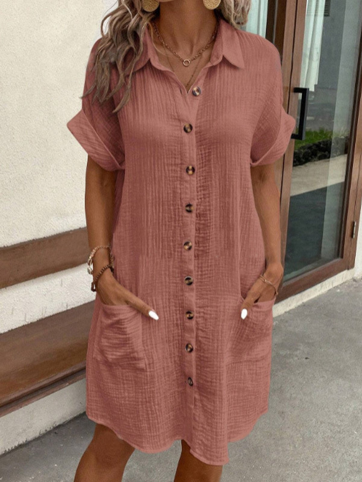Summer dress with collar
