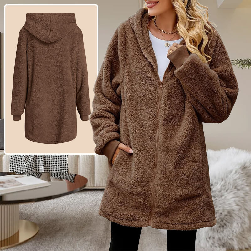 Valenzora | Soft Fleece Winter Jacket for Women with Hood