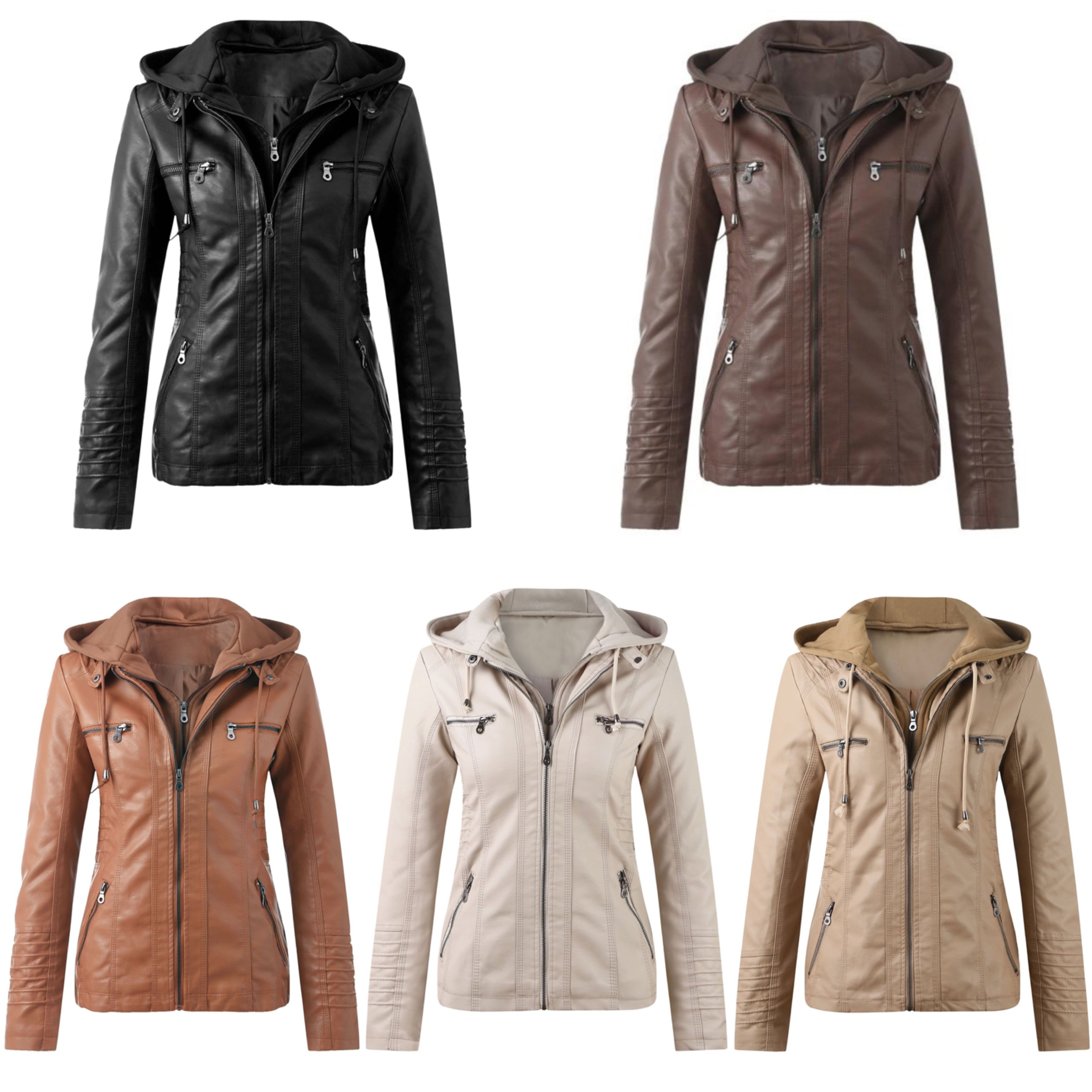 Valenzora | Designer Leather Jacket with Hood